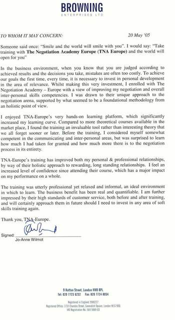 Client Testimonial